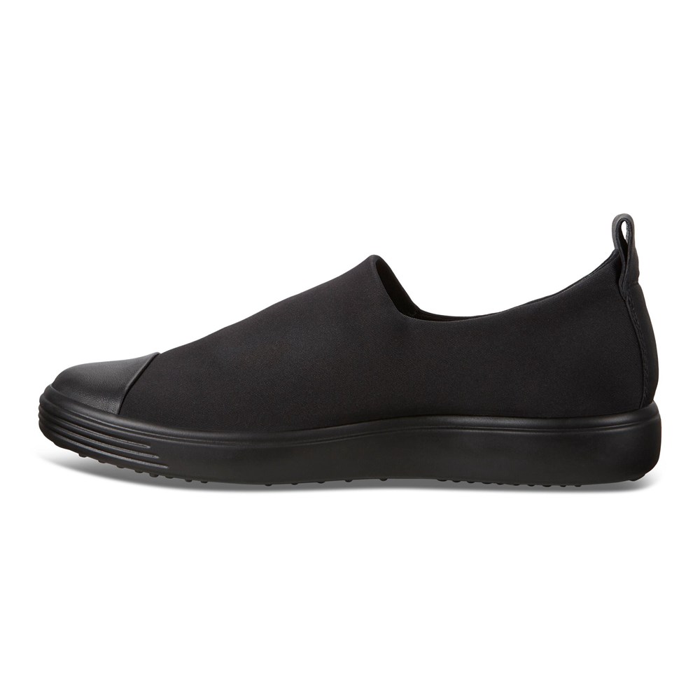 ECCO Womens Slip-On Black - Soft 7 Sneakers - NTZ-561784